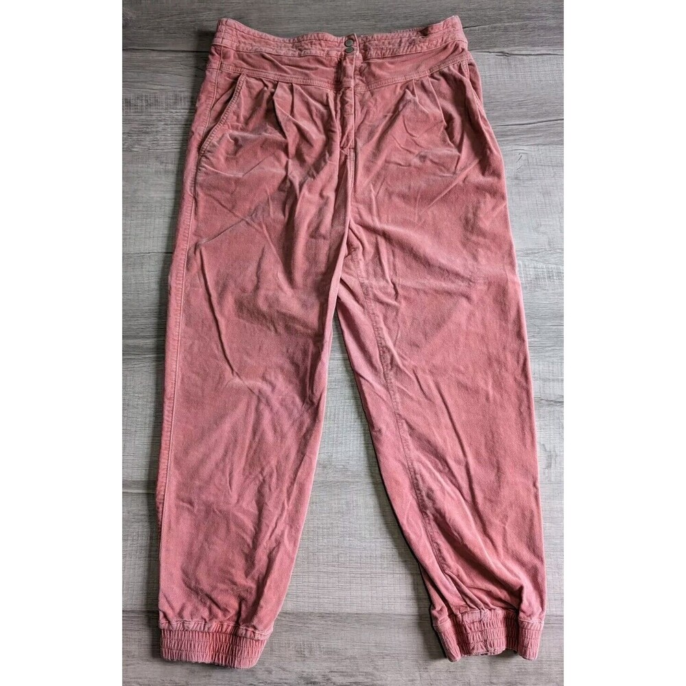 Anthropologie Kalea Trouser Joggers Stretch Elastic Waist Women's Size L Pink